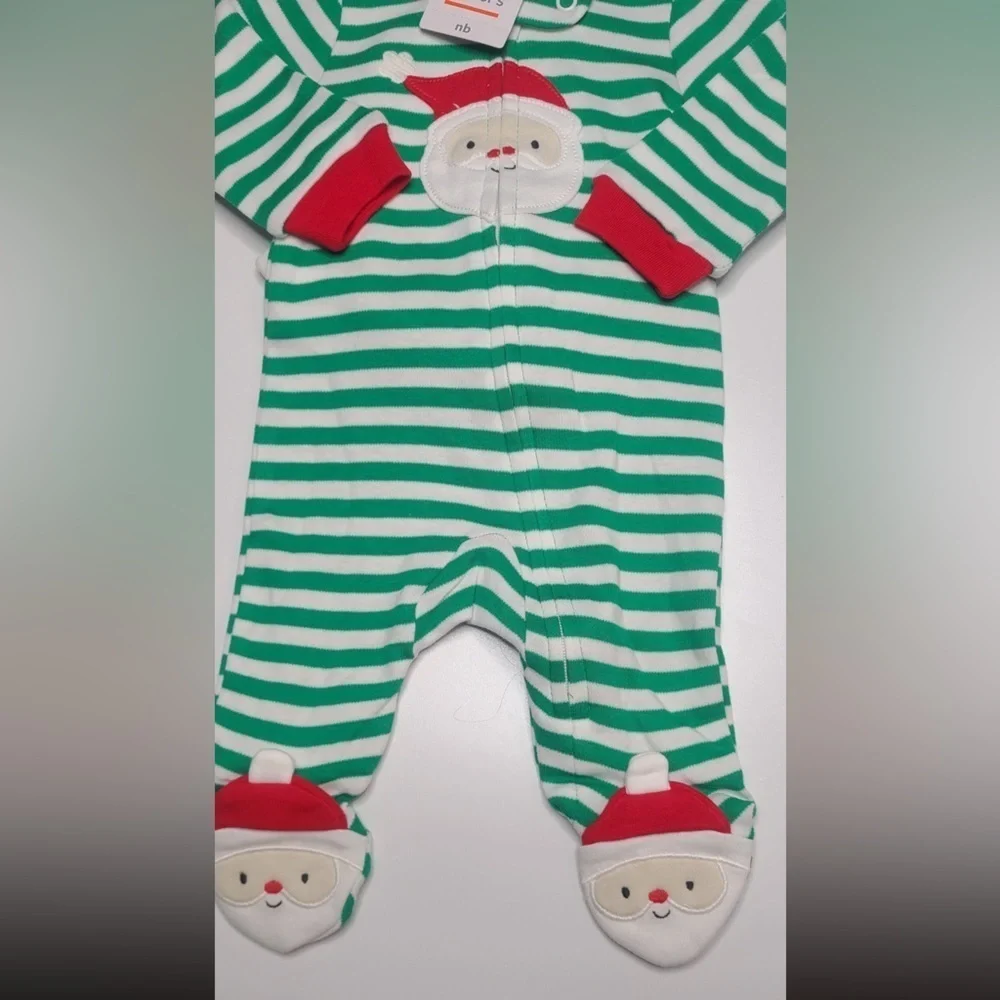 Target Just One You Made By Carters Christmas Footed Pajamas & Hat Set Newborn